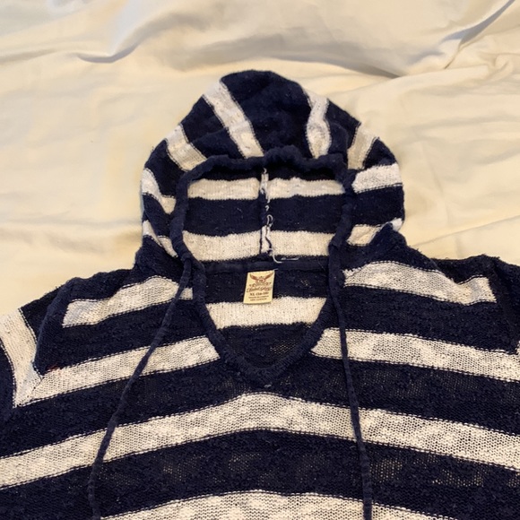 100% cotton comfortable, Hoodie in navy blue and white stripes, Size XL. - Picture 5 of 6